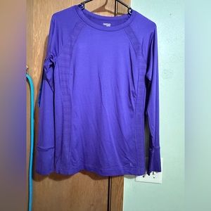 Danskin long sleeve fitted medium. Pink, purple, and black.